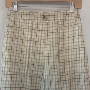 Shein High Waisted Plaid light 70’s style plants